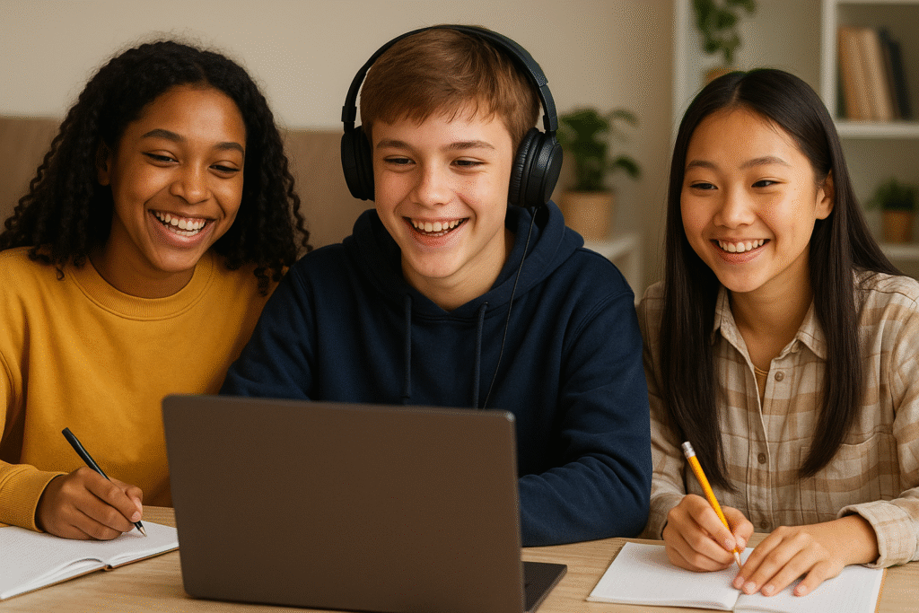 kids studying